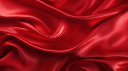 Red silk satin background created with Generative AI