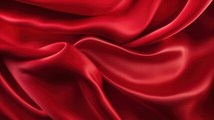 Obraz premium Red silk satin background created with Generative AI