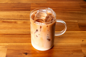 Korean food dish Americano, latte, boi-cano, milk tea, coffee, ice