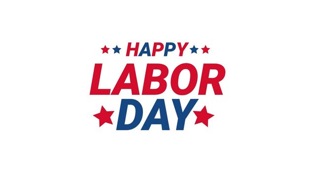 Happy Labor Day greeting animation 2023. Happy Labor Day united states of america concept, for banner, feed, stories