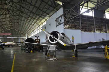 Yogyakarta - Indonesia 21 Agust 2023 : Old planes from World War 2 - As an unforgettable sign of world history