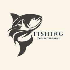 Fish icon logo design