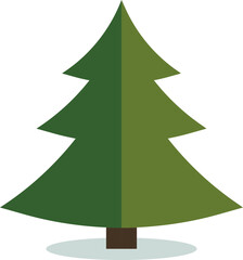 Christmas tree vector icon. Modern style fir symbol in color for holiday decoration