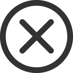 Close icon vector sign. Cancel symbol web design. Error