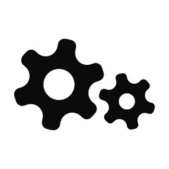 black cog wheel vector illustration design