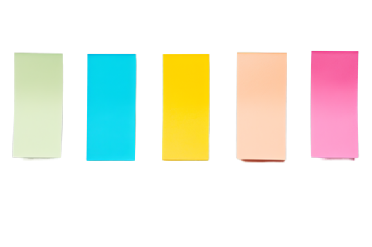 set of colorful paper stickers