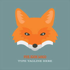 Fototapeta premium fox logo design made by illustrator, vector file fox logo, fox unique logo
