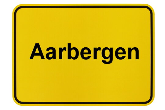 Illustration eines Ortsschildes der Gemeinde Aarbergen in Hessen