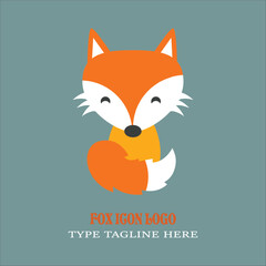 fox logo design made by illustrator, vector file fox logo, fox unique logo
