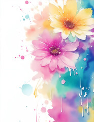 flower splash watercolor 
