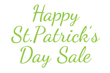 Digital png illustration of happy saint patrick's day sale text on transparent background