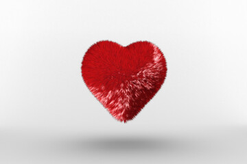 Digital png photo of red heart shaped pillow on transparent background