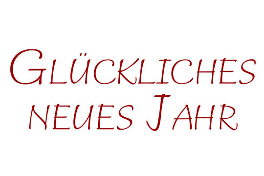 Digital png illustration of gluckliches neues jahr triting on transparent background