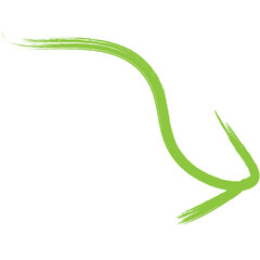 Digital png illustration of green arrow on transparent background