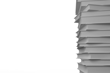 Digital png illustration of stack of books on transparent background