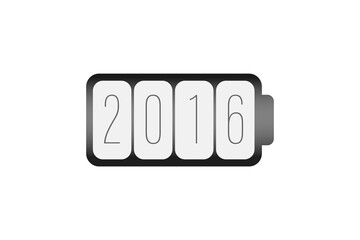 Digital png illustration of 2016 number on transparent background