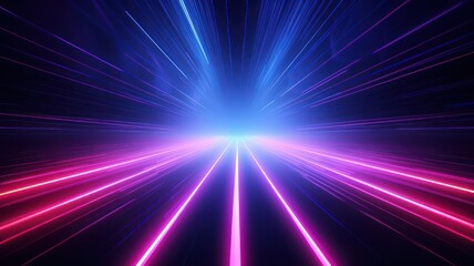 Futuristic lines neon lights background created with Generative AI