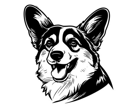 Corgi Dog Portrait