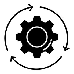 Workflow Glyph Icon Icon