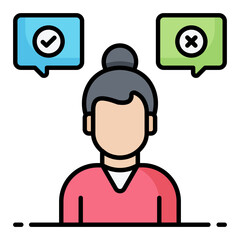 Decision Making Line Color Icon