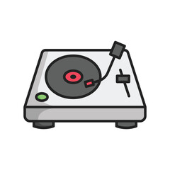 turntable icon vector design template in white background