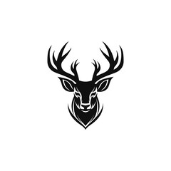 Deer Head silhouette Design, vector silhouette