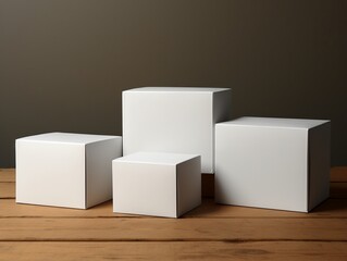 Cartons box mockup with isolated background generative ai