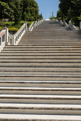 Treppe von der Stadt Patras zur Festung, Patras, Griechenland