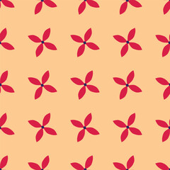seamless pattern of fragrant and beautiful red flowers