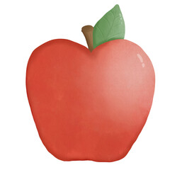red apple isolated on white,autumn 