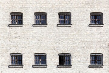 Fototapeta na wymiar Facade of the ancient Horsens state prison in Denmark