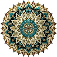 Islamic ornamental round ornament Created with generative Ai