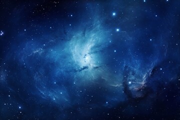 Blue abstract stars in the sky galaxy starry night sky, nebulas and galaxies background