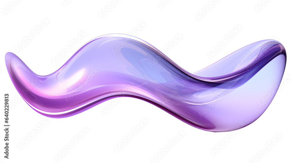 Poster 3d rendering flowing liquid glass shape. minimal glossy color wavy fluid motion. generative ai