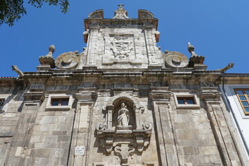 Facade of the church of the Capuchinas in the city of Coruna Coruna, Galicia, Spain 07262023