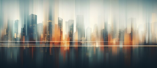 Illustration panorama of the city, urban landscape.