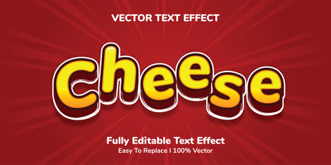 Vector Cheese editable text effect