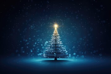 card christmas tree with stars