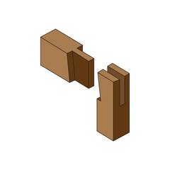 wood connection joints icon