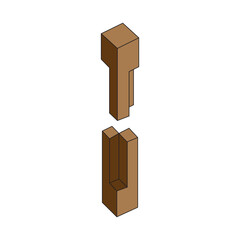 wood connection joints icon