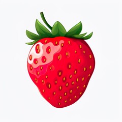 Obraz premium Fresh strawberries, Fruits, red berries close-up, transparent background, isolated, png