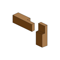 wood connection joints icon
