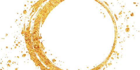 金色風の和風な円形の線の背景イラスト素材