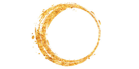 金色風の和風な円形の線の背景イラスト素材