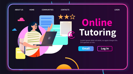 student watching lecture recordings podcast courses audio video recording online tutoring education e-learning concept