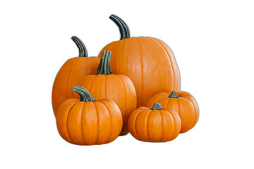 Obraz premium Orange pumpkins on white background
