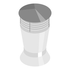 3D Isometric Flat Vector Set of Air Duct System Items, Ventilation, Cooling and Cleaning. Item 2