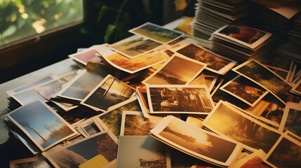Collage of printed photos 