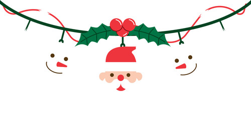 Fototapeta premium santa claus Hanging Decoration Illustration