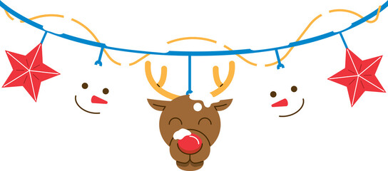 christmas reindeer Hanging Decoration Illustration © Feelplus Creator